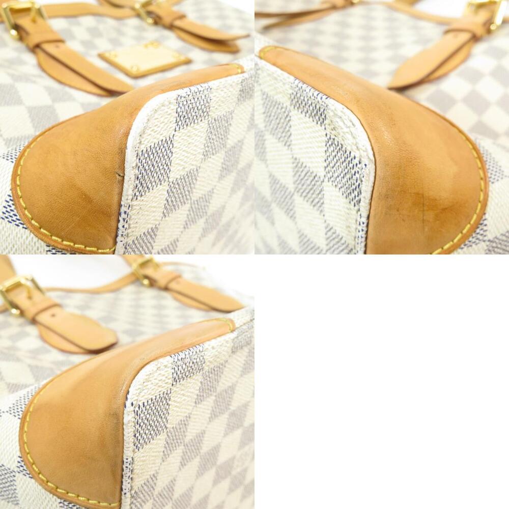 Louis Vuitton Hampstead Damier Azur White Tote Bag Canvas - Picture 10 of 11